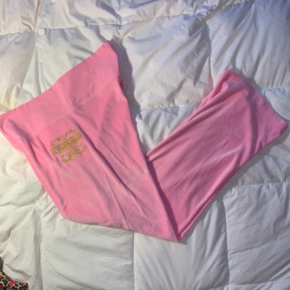 NEW Y2K PINK VELOUR WIDE LEG PANT FULL ZIP HOODIE THE PINKS LOVE & ROCK N ROLL - Picture 10 of 16